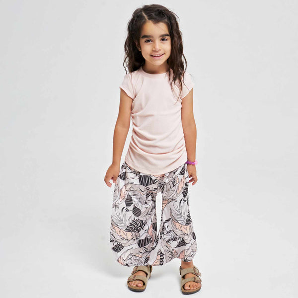 <span class="grassetto"> PANTALONI </span> alla Turca Satin Floreale Cipria Girl